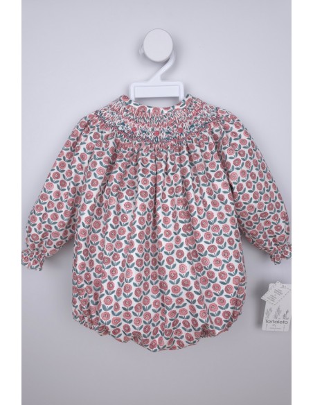 PELELE PUNTO SMOCK PIXIE DE TARTALETA, MARSALA. INVIERNO 25.