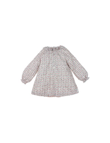 VESTIDO PUNTO SMOCK MARGOT DE TARTALETA, MARSALA. INVIERNO 25.