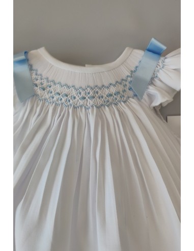 RANITA VIELLA PUNTO SMOCK MOD. LISA DE BELÁN, BLANCO/AZUL. INVIERNO 25.