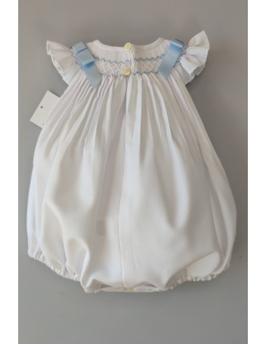 RANITA VIELLA PUNTO SMOCK MOD. LISA DE BELÁN, BLANCO/AZUL. INVIERNO 25.