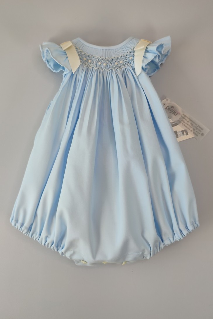 RANITA VIELLA PUNTO SMOCK MOD. LISA DE BELÁN, AZUL/CRUDO. INVIERNO 25.