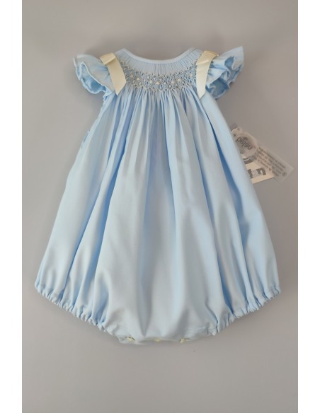 RANITA VIELLA PUNTO SMOCK MOD. LISA DE BELÁN, AZUL/CRUDO. INVIERNO 25.