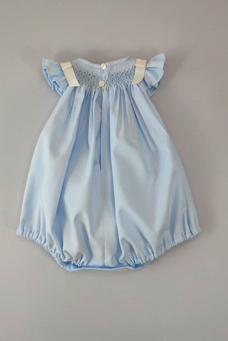 RANITA VIELLA PUNTO SMOCK MOD. LISA DE BELÁN, AZUL/CRUDO. INVIERNO 25.