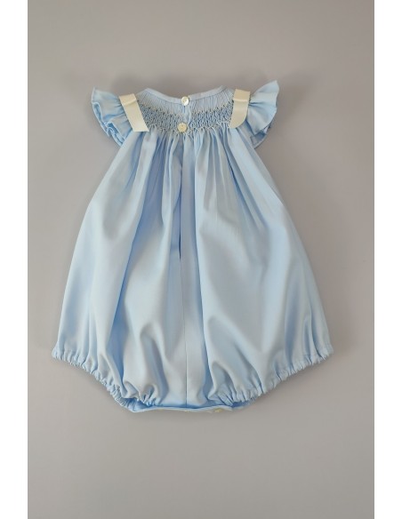 RANITA VIELLA PUNTO SMOCK MOD. LISA DE BELÁN, AZUL/CRUDO. INVIERNO 25.