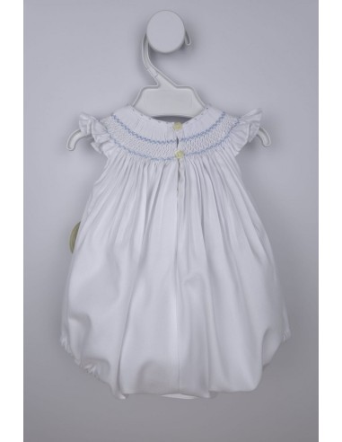 RANITA VIELLA PUNTO SMOCK MOD. ÁNGEL DE BELÁN, BLANCO/AZUL. INVIERNO 25.