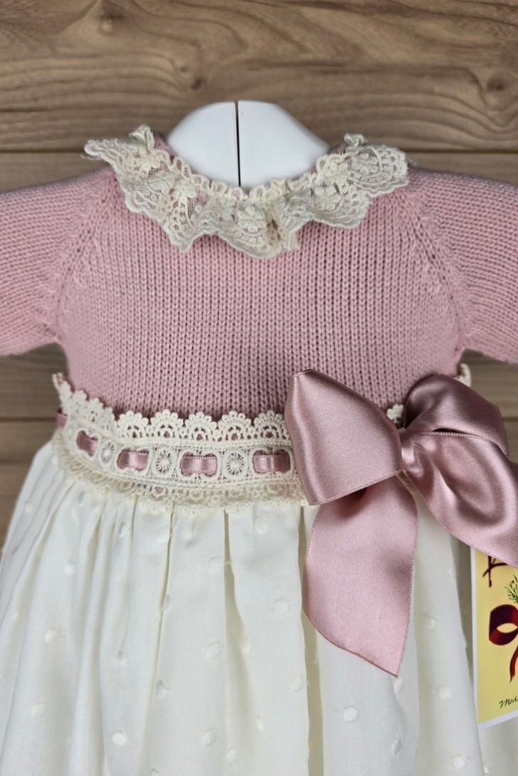 FALDÓN Y CAPOTA DE PUNTO UNISEX ROSA MAQUILLAJE, A27. KOBEZ. INVIERNO.
