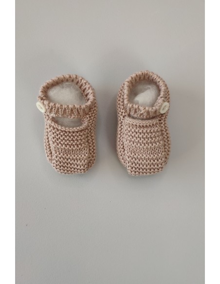 SANDALIA HEBILLA DE PANGASA BABY, ROSA VINTAGE. VERANO 26.
