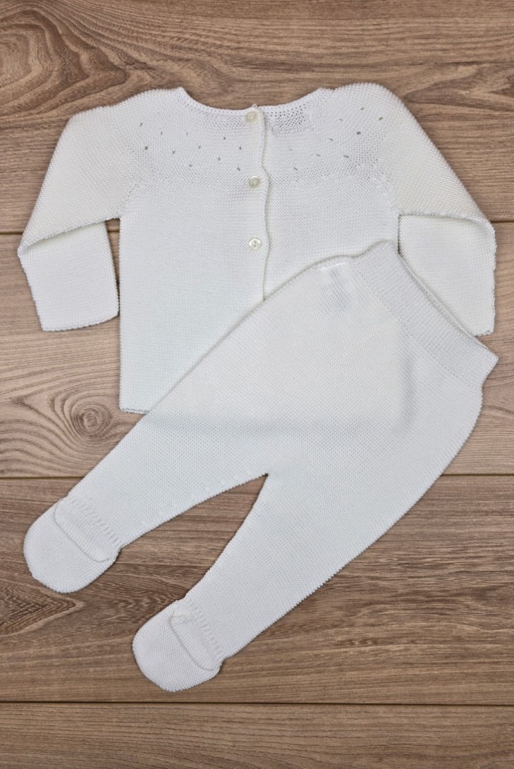 PRIMERA PUESTA UNISEX MOCETA DE PANGASA BABY, MARFIL. VERANO 26.