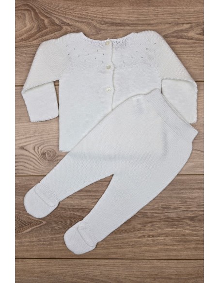 PRIMERA PUESTA UNISEX MOCETA DE PANGASA BABY, MARFIL. VERANO 26.