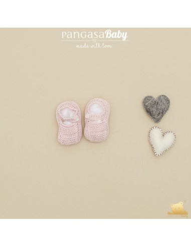 SANDALIA HEBILLA DE PANGASA BABY, ROSA EMPOLVADO. VERANO 26.