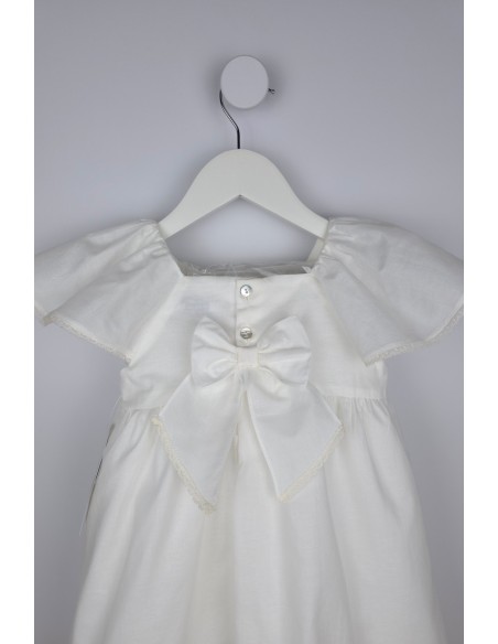 VESTIDO (HASTA TALLA 3A INCLUYE BRAGA) PUNTO SMOCK ALBA DE TARTALETA, CRUDO. VERANO 26.