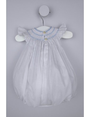 RANITA UNISEX PUNTO SMOCK. BATISTA BLANCA-AZUL. VERANO 26.
