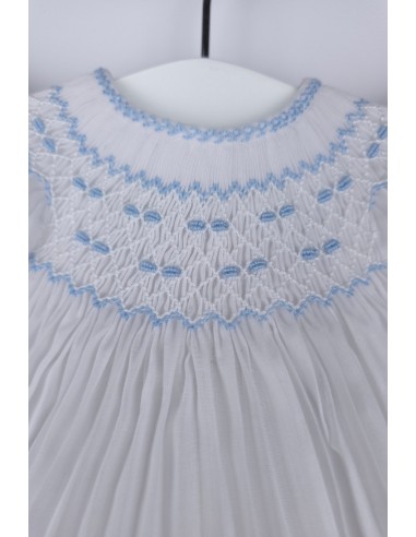 RANITA UNISEX PUNTO SMOCK. BATISTA BLANCA-AZUL. VERANO 26.