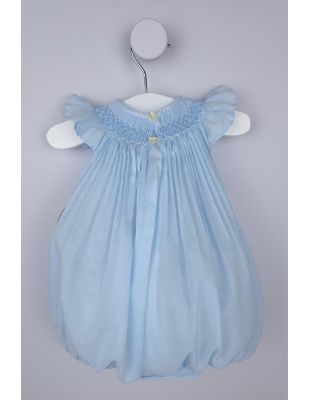 RANITA UNISEX PUNTO SMOCK. BATISTA AZUL-BLANCO. VERANO 26.