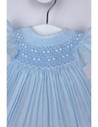RANITA UNISEX PUNTO SMOCK. BATISTA AZUL-BLANCO. VERANO 26.