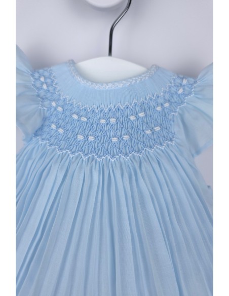 RANITA UNISEX PUNTO SMOCK. BATISTA AZUL-BLANCO. VERANO 26.