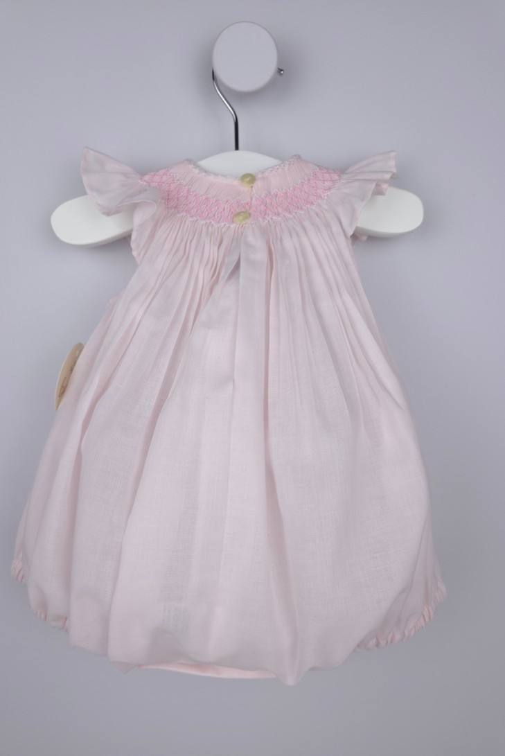 RANITA UNISEX PUNTO SMOCK. BATISTA ROSA-BLANCO. VERANO 26.
