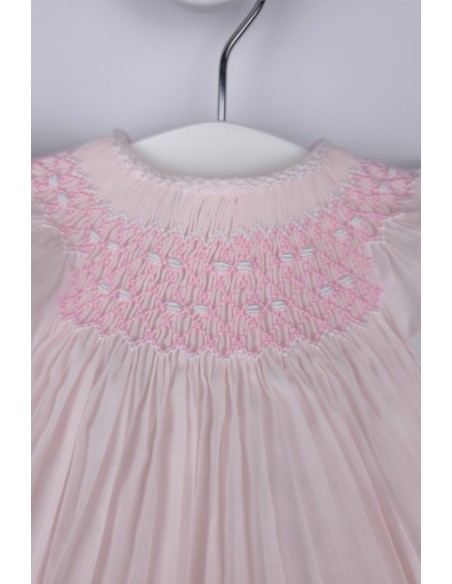 RANITA UNISEX PUNTO SMOCK. BATISTA ROSA-BLANCO. VERANO 26.
