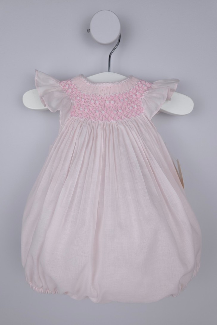 RANITA UNISEX PUNTO SMOCK. BATISTA ROSA-BLANCO. VERANO 26.