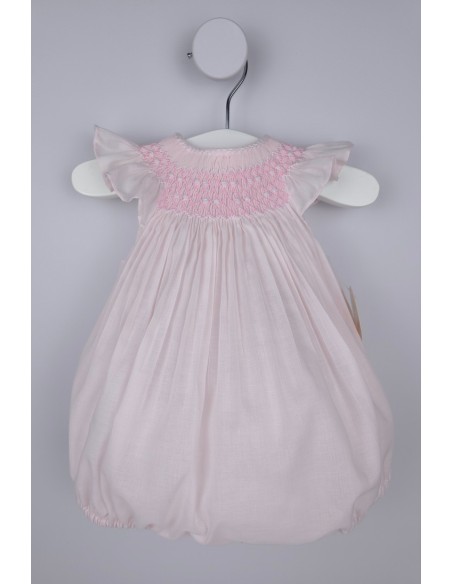 RANITA UNISEX PUNTO SMOCK. BATISTA ROSA-BLANCO. VERANO 26.