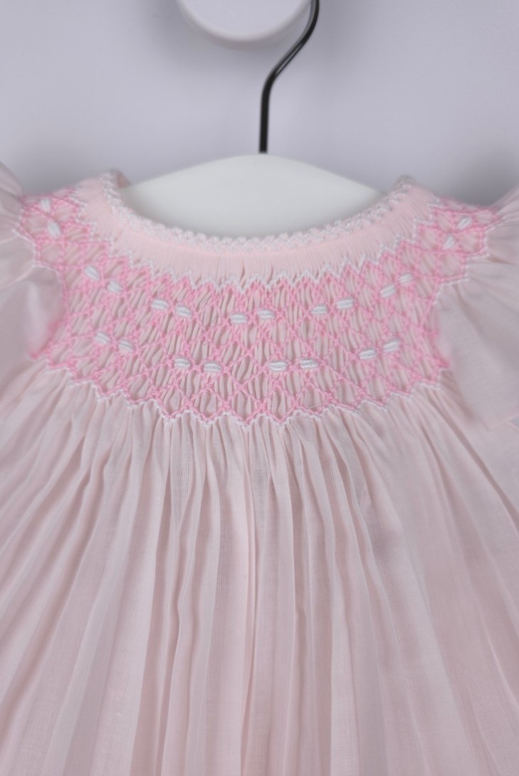 JESUSITO PUNTO SMOCK. BATISTA ROSA-BLANCO. VERANO 26.