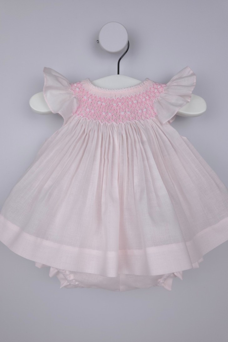 JESUSITO PUNTO SMOCK. BATISTA ROSA-BLANCO. VERANO 26.
