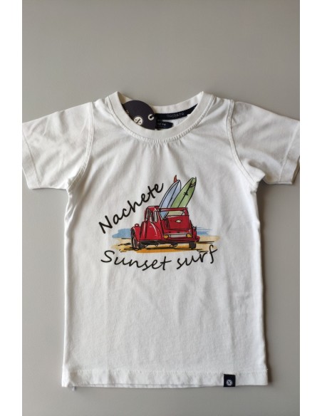 CAMISETA NIÑO ESTAMPADA COCHE SURF DE NACHETE.