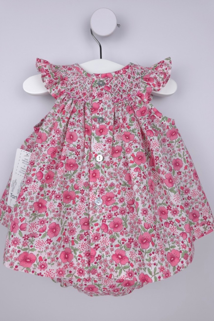 JESUSITO PUNTO SMOCK ROSITA DE TARTALETA, FUCSIA. VERANO 26.