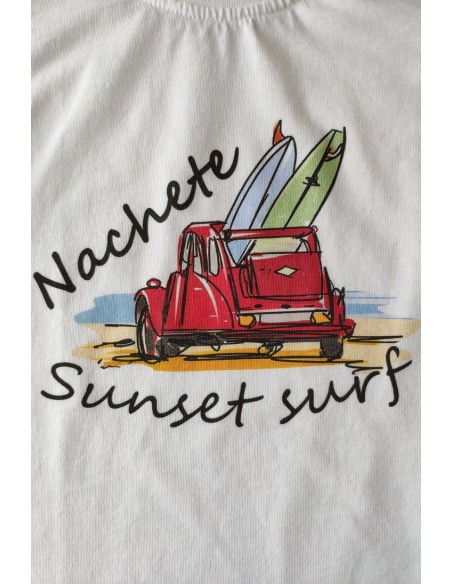 CAMISETA NIÑO ESTAMPADA COCHE SURF DE NACHETE.