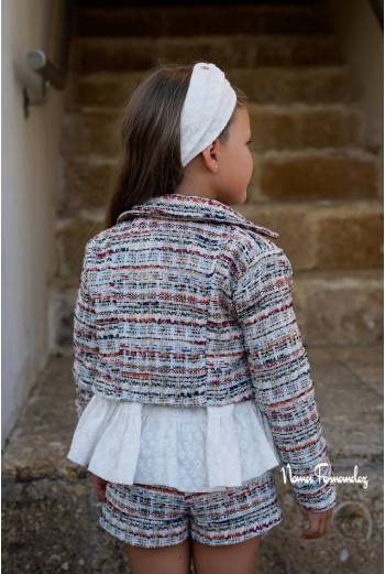 CHAQUETA MOTERA COLECCIÓN YUCA DE NOMA FERNÁNDEZ, BORDADO MARFIL. VERANO 26. 2