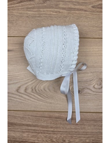 CAPOTA UNISEX HECHA A MANO DE ARTESANÍA CARMINA, BLANCO. VERANO 26.