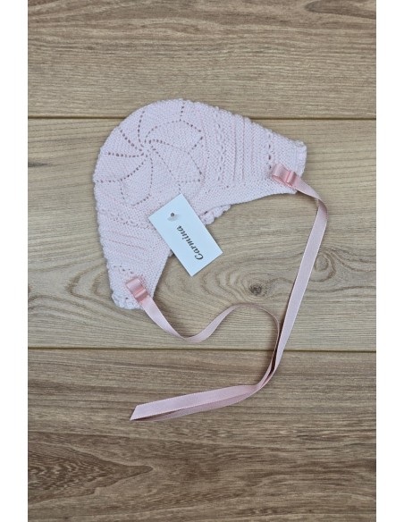 CAPOTA UNISEX HECHA A MANO DE ARTESANÍA CARMINA, ROSA. VERANO 26.