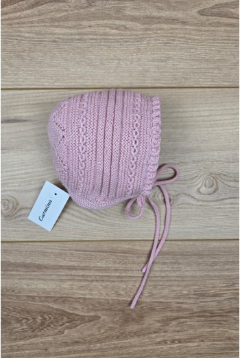 CAPOTA UNISEX HECHA A MANO DE ARTESANÍA CARMINA, ROSA PALO. VERANO 26.
