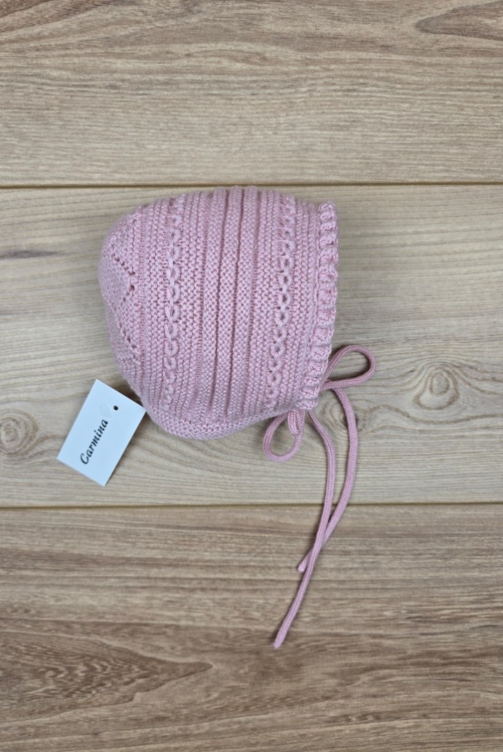 CAPOTA UNISEX HECHA A MANO DE ARTESANÍA CARMINA, ROSA PALO. VERANO 26.