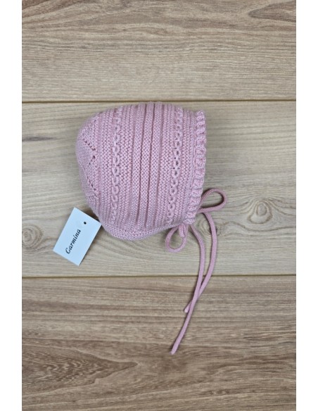 CAPOTA UNISEX HECHA A MANO DE ARTESANÍA CARMINA, ROSA PALO. VERANO 26.
