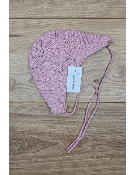 CAPOTA UNISEX HECHA A MANO DE ARTESANÍA CARMINA, ROSA PALO. VERANO 26.