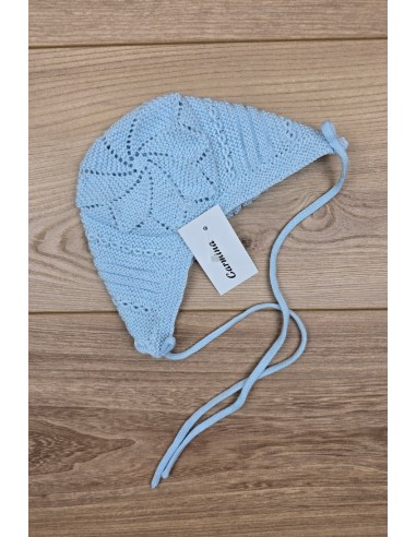 CAPOTA UNISEX HECHA A MANO DE ARTESANÍA CARMINA, CELESTE. VERANO 26.