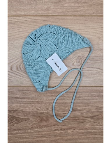 CAPOTA UNISEX HECHA A MANO DE ARTESANÍA CARMINA, VERDE AGUA. VERANO 26.