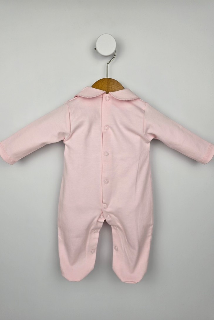PIJAMA PUNTO SMOCK FLOR, ROSA. VERANO 26.