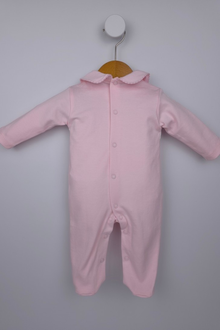 PIJAMA PUNTO SMOCK CABALLITO MADERA, ROSA. VERANO 26.