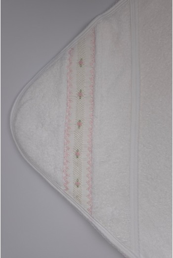 CAPA DE BAÑO PUNTO SMOCK FLOR, ROSA. VERANO 26. 2