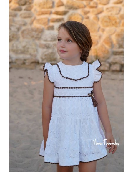 VESTIDO COLECCIÓN TILO DE NOMA FERNÁNDEZ, VICHY MARRÓN. VERANO 26.