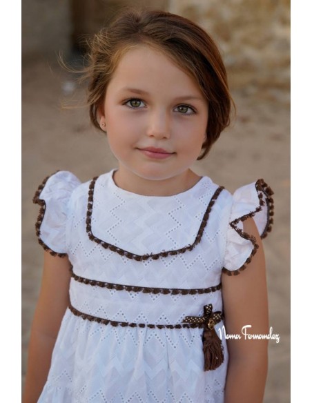 VESTIDO COLECCIÓN TILO DE NOMA FERNÁNDEZ, VICHY MARRÓN. VERANO 26.