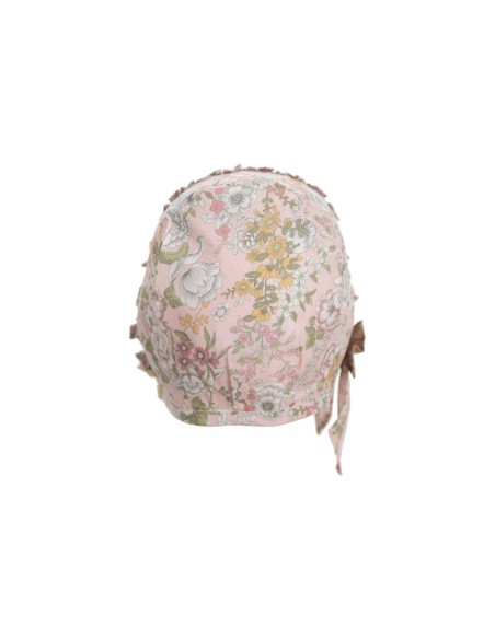 CAPOTA ROSITA VOLANTE DE TARTALETA, FONDO ROSA. VERANO 26.