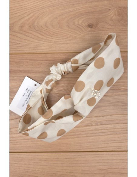 TURBANTE NUDO COLECCIÓN HAYA DE NOMA FERNÁNDEZ, TOPO CAMEL. VERANO 26.