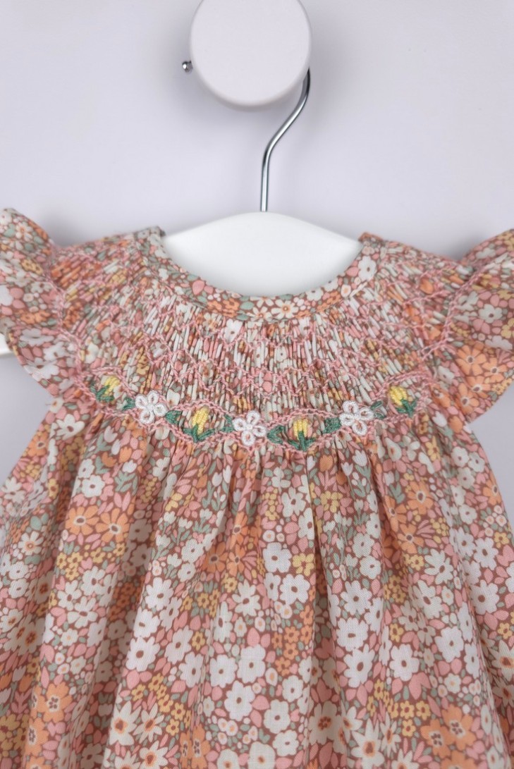 PELELE PUNTO SMOCK PIXIE DE TARTALETA, MULTICOLOR. VERANO 26.