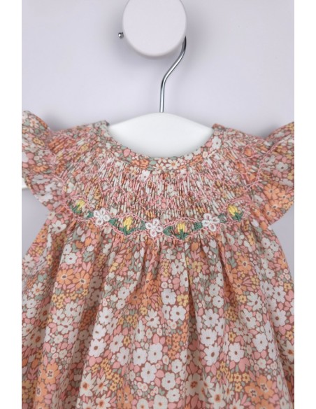 PELELE PUNTO SMOCK PIXIE DE TARTALETA, MULTICOLOR. VERANO 26.