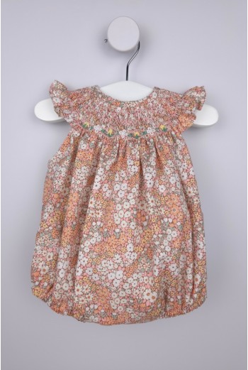 PELELE PUNTO SMOCK PIXIE DE TARTALETA, MULTICOLOR. VERANO 26.