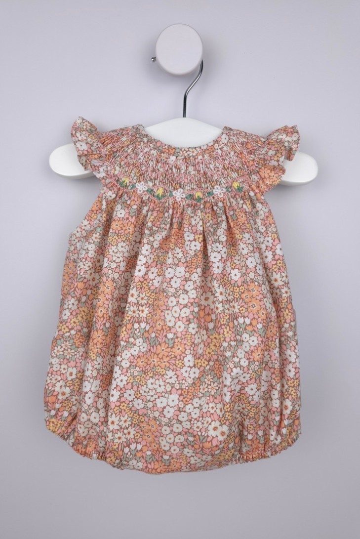 PELELE PUNTO SMOCK PIXIE DE TARTALETA, MULTICOLOR. VERANO 26.