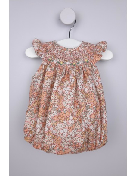 PELELE PUNTO SMOCK PIXIE DE TARTALETA, MULTICOLOR. VERANO 26.
